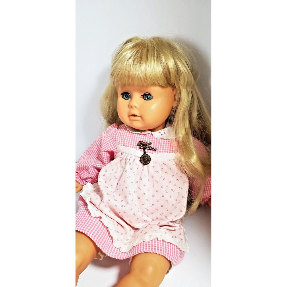 Zapf Creation German Play Doll Colette 18 Inches Blond Hair Original Pink Dress